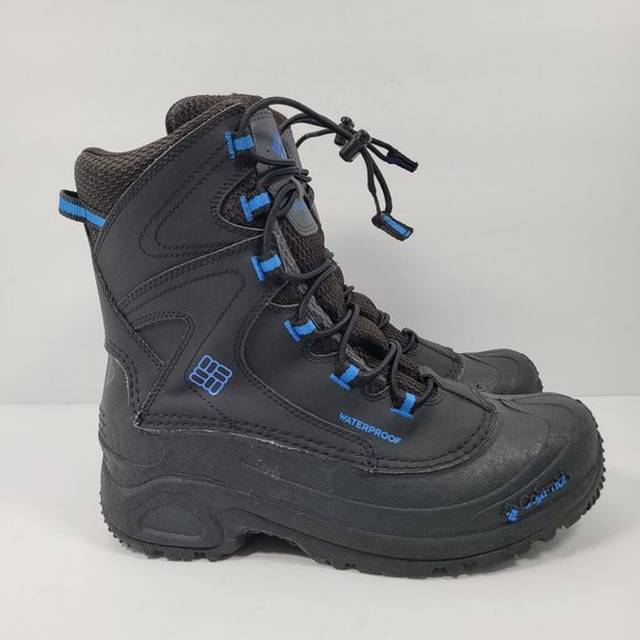 Columbia Bugaboot Women's Black Blue Waterproof Snow Boots BY1332-010 US Size 7 - Picture 1 of 10